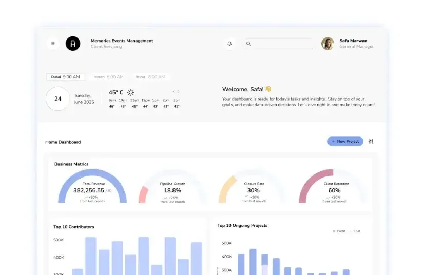 MEMORIES EVENTS — OPS DASHBOARD